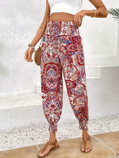 Printed High Waist Pants