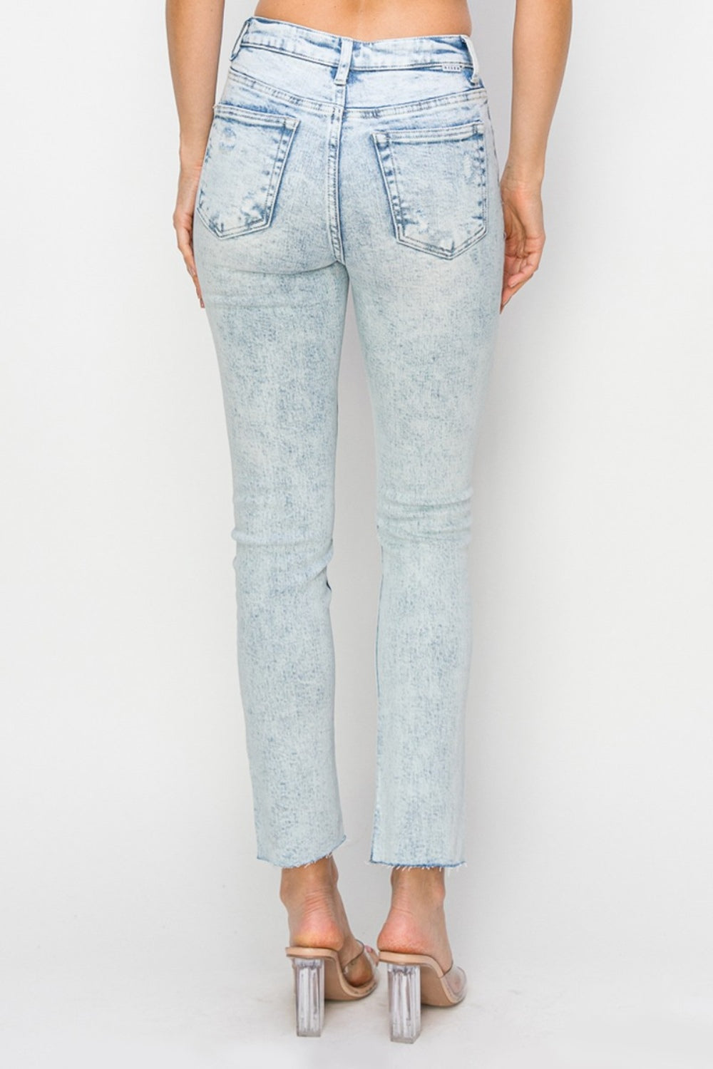 Full Size High Rise Distressed Skinny Jeans