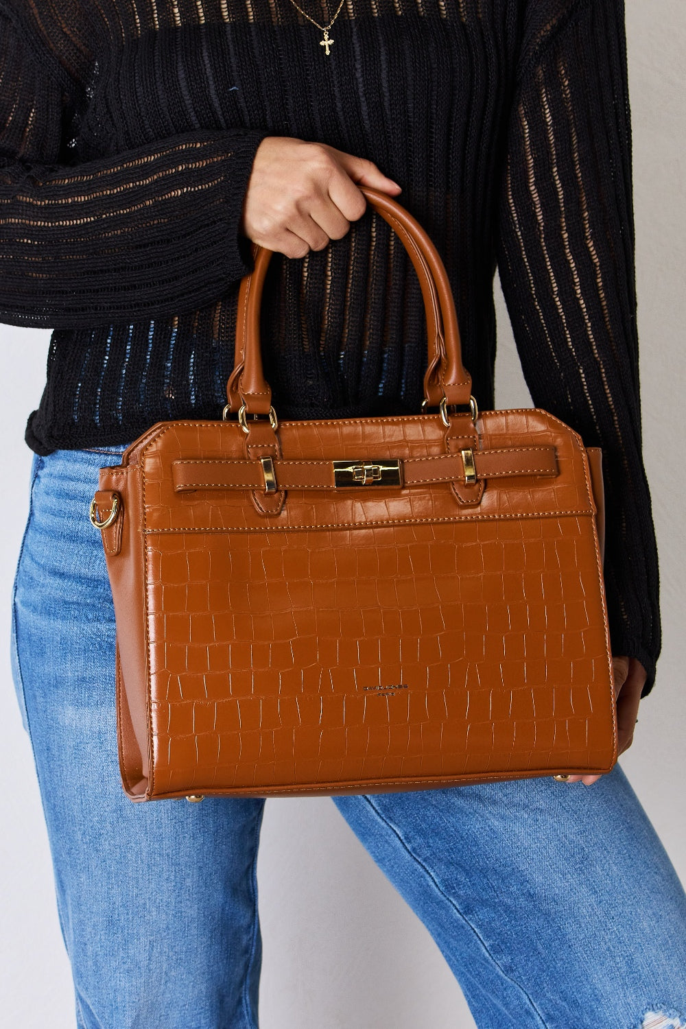 Texture PU Leather Handbag