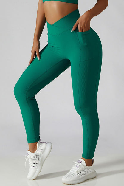 Crossover Waist Active Leggings