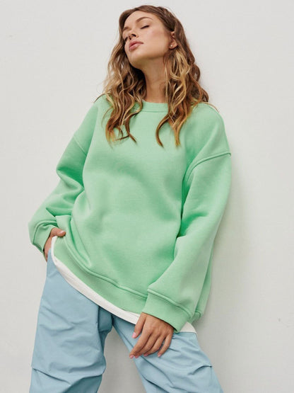 Oversize Round Neck Dropped Shoulder Sweatshirt