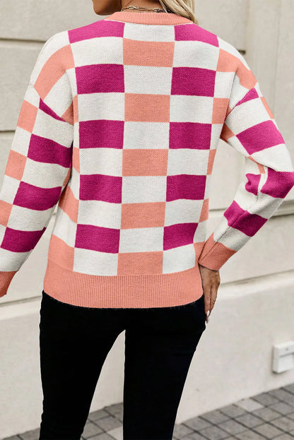 Maxson Clothing -  Color Block Round Neck Sweater