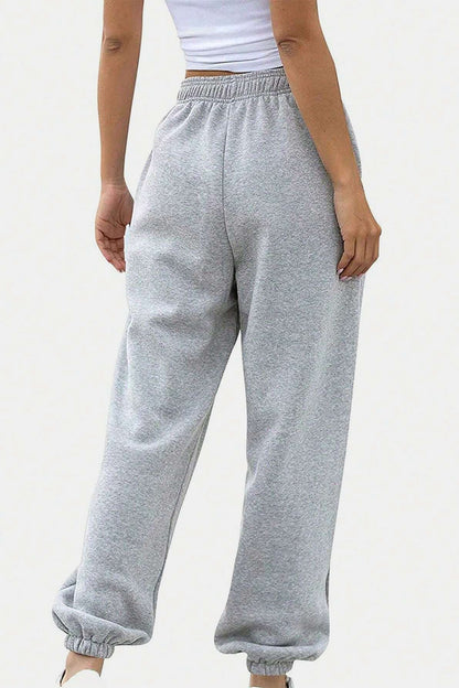 Elastic Waist Joggers with Pockets