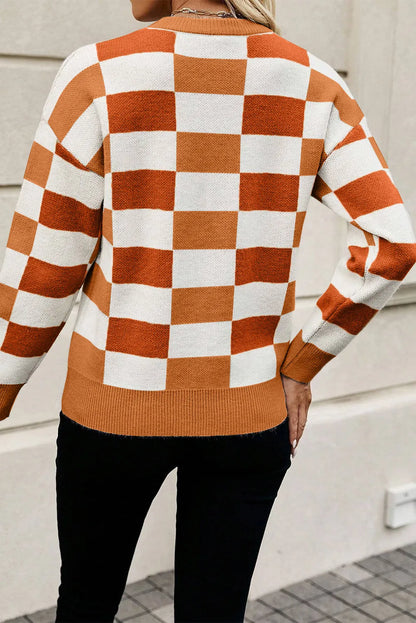 Maxson Clothing -  Color Block Round Neck Sweater