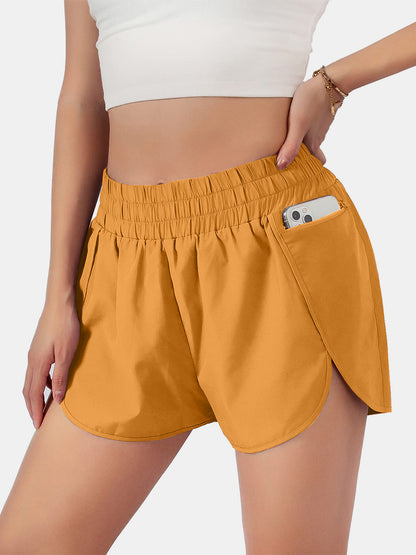 Elastic Waist Active Shorts