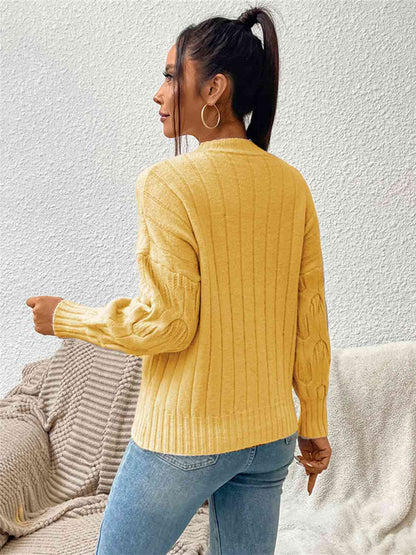 Round Neck Long Sleeve Sweater