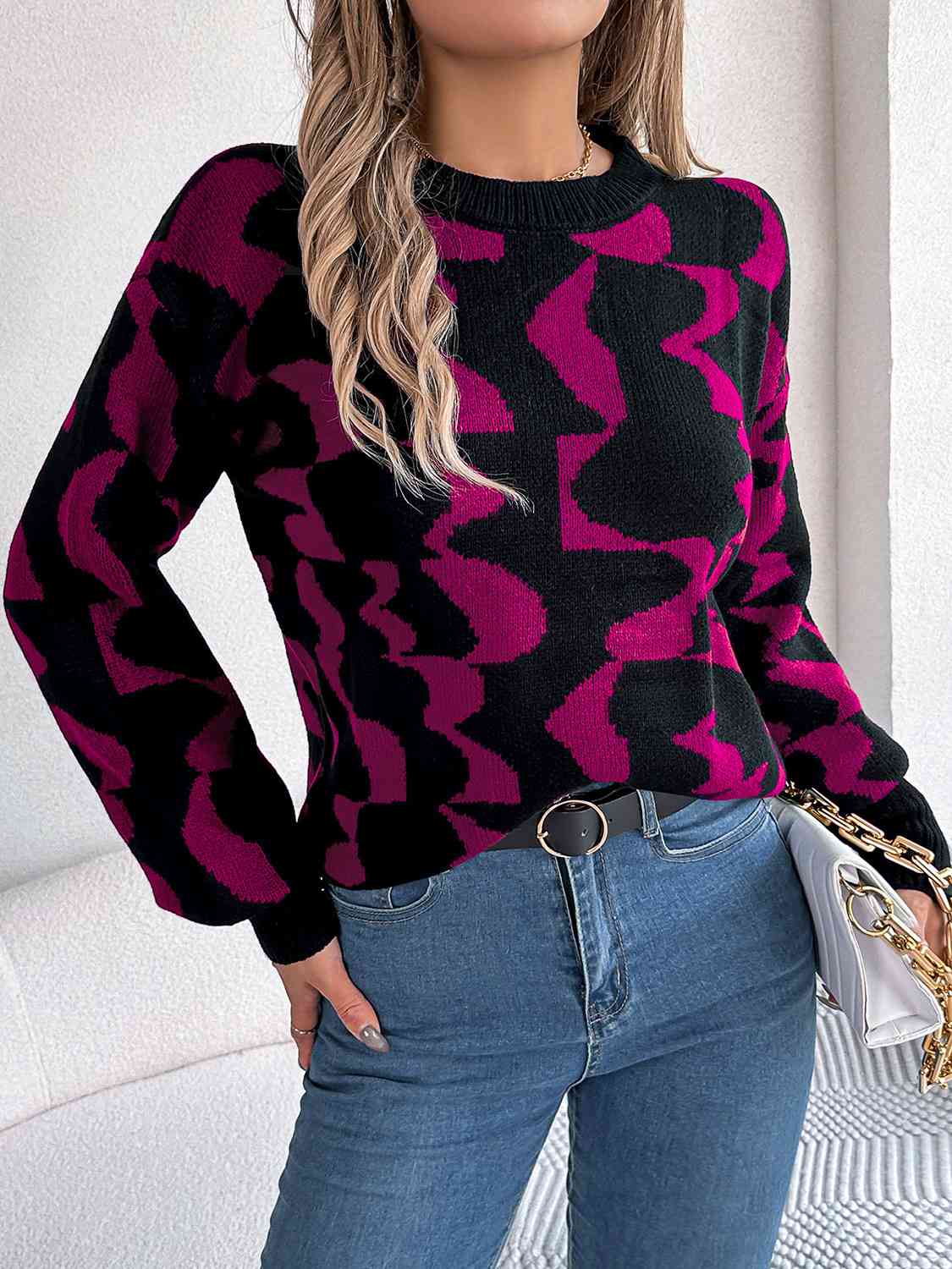 Round Neck Long Sleeve Sweater