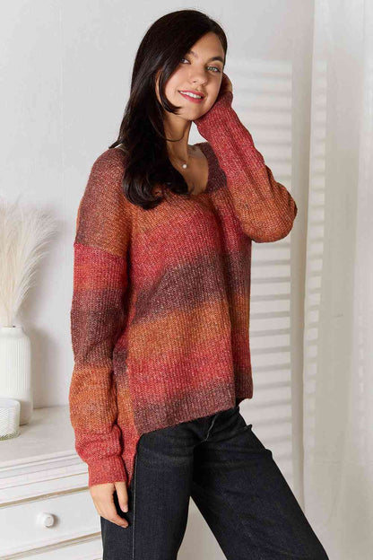 Gradient V-Neck Sweater