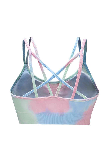 Tie-Dye  Double-Strap Sports Top