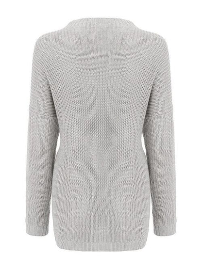 Round Neck Drop Shoulder Sweater