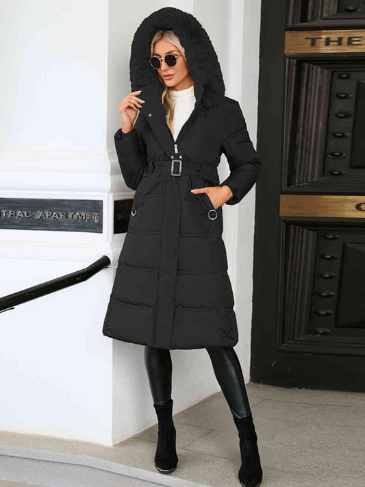 Longline Hooded Winter Coat