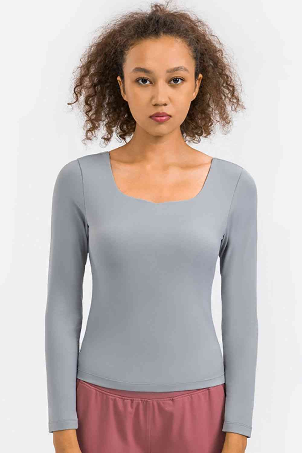 Feel Like Skin Highly Stretchy Long Sleeve Sports Top