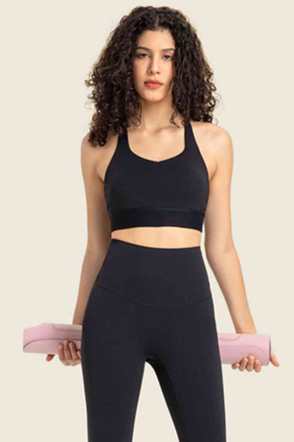 Feel Like Skin Racerback Halter Neck Sports Bra