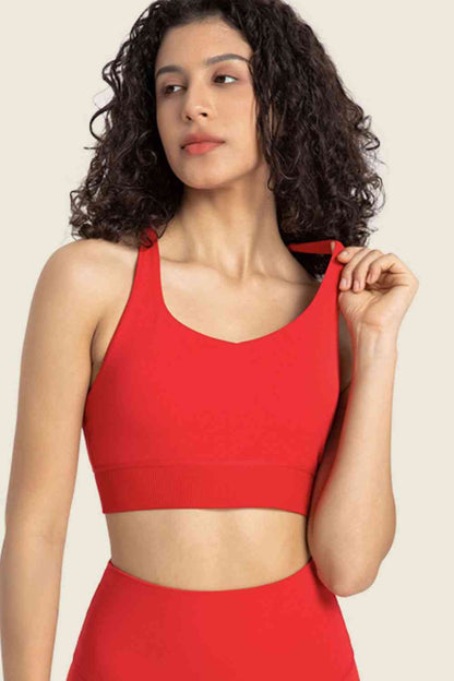 Feel Like Skin Racerback Halter Neck Sports Bra