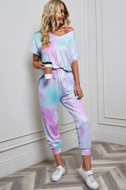 Tie-Dye Top and Pants Set