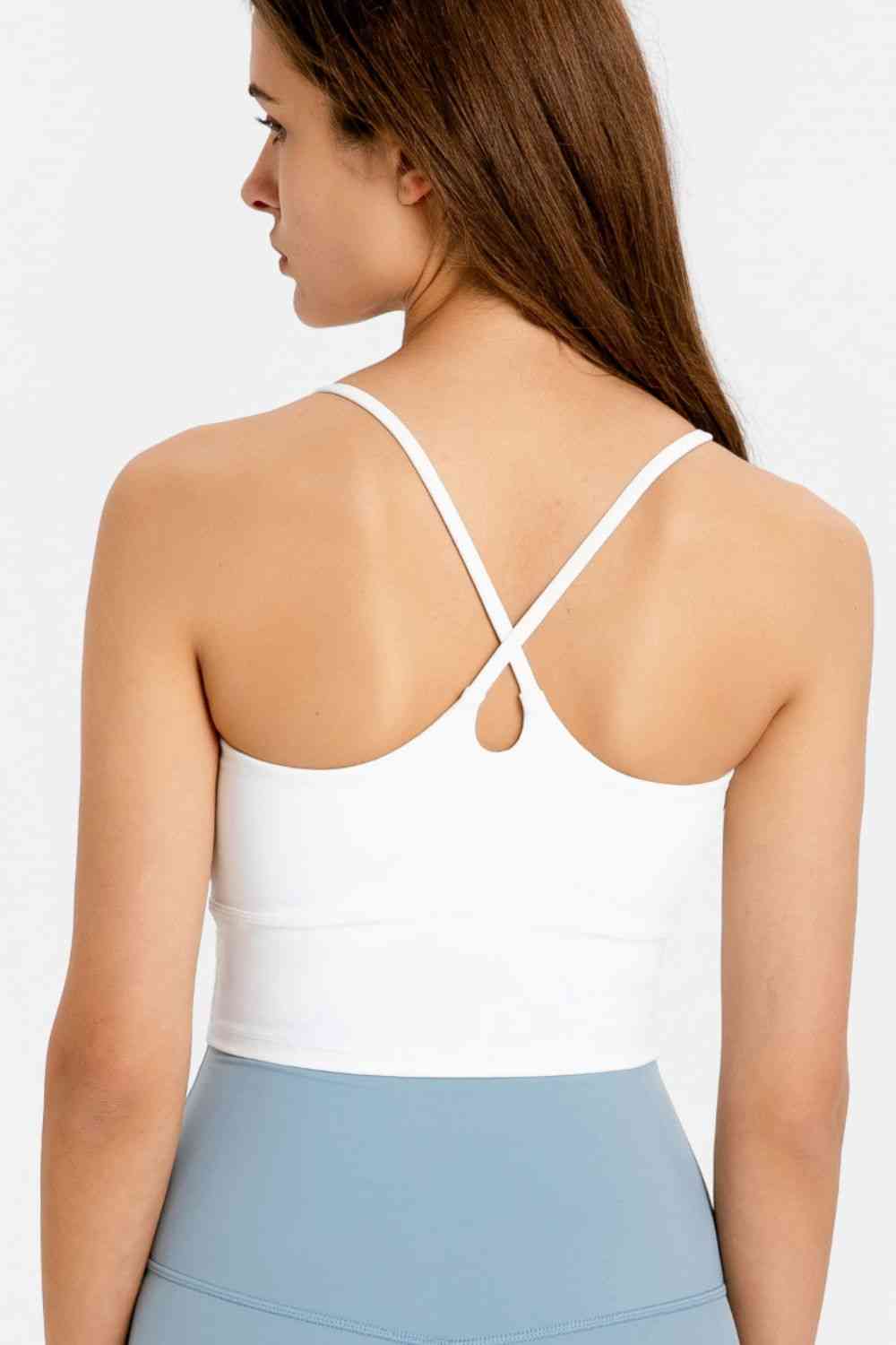 Crisscross Back Scoop Neck Sports Cami