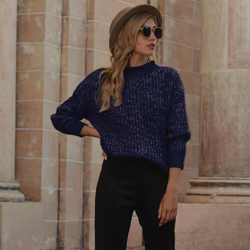 Mock Neck Long Sleeve Sweater