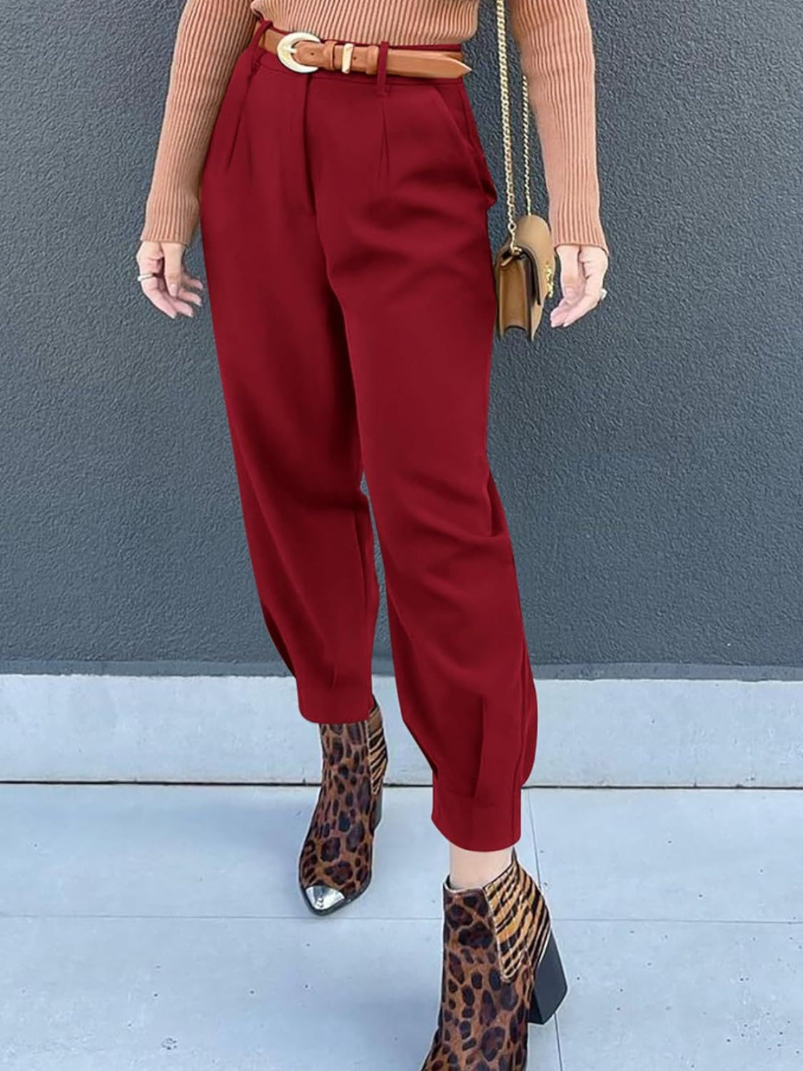 High Waist Cropped Pants