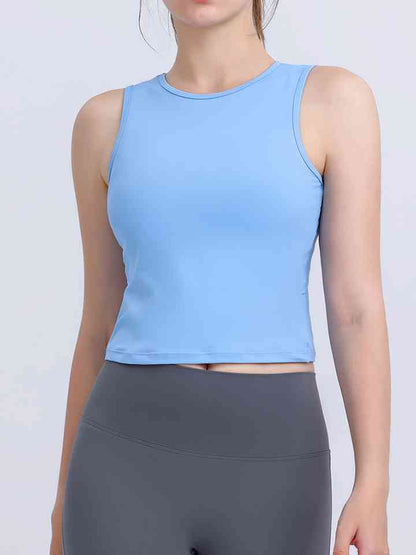 Round Neck Sleeveless Sports Tank Top