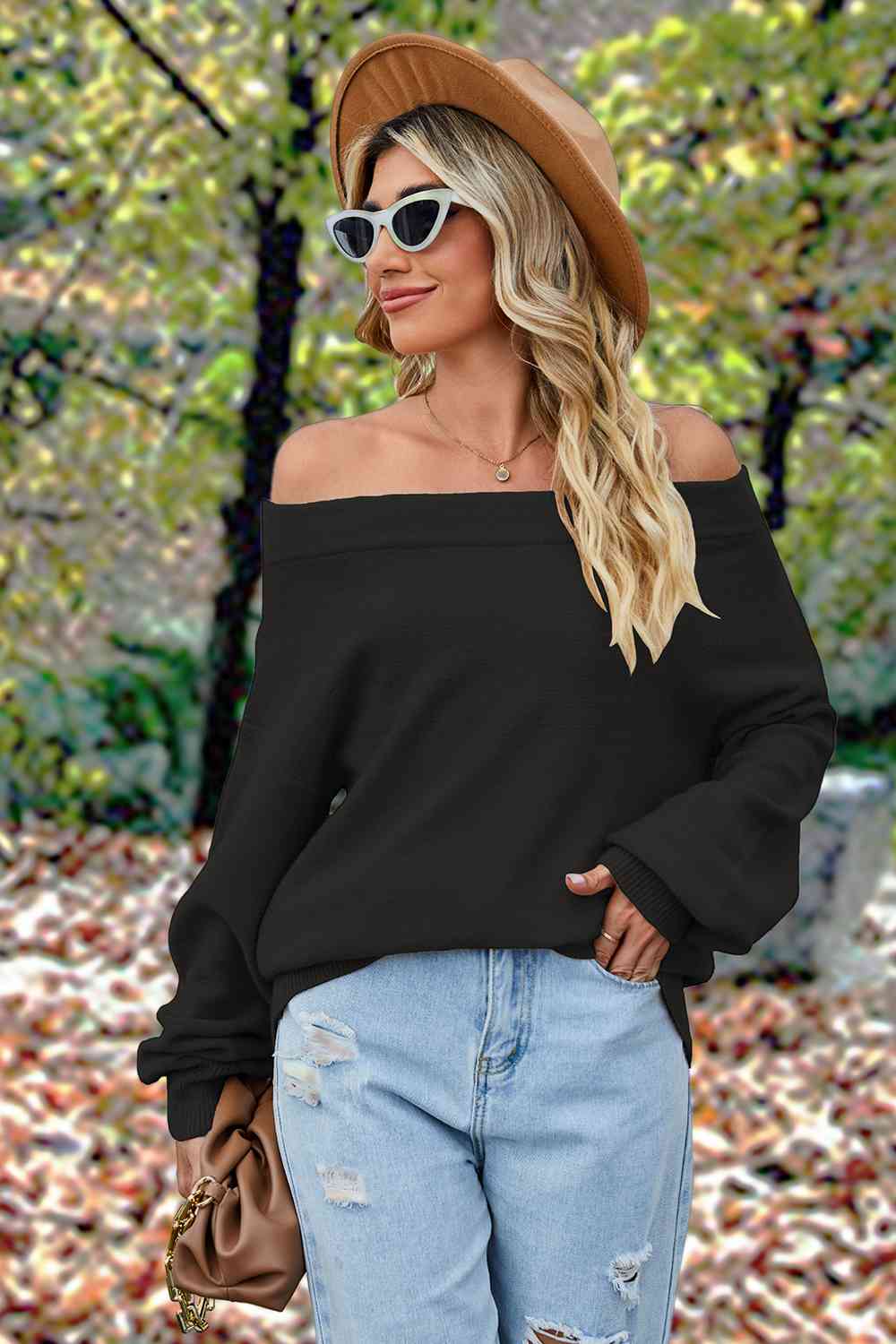 Off-Shoulder  Dropped Shoulder  Sweater