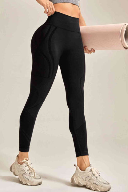 Wide Waistband Long Active Pants