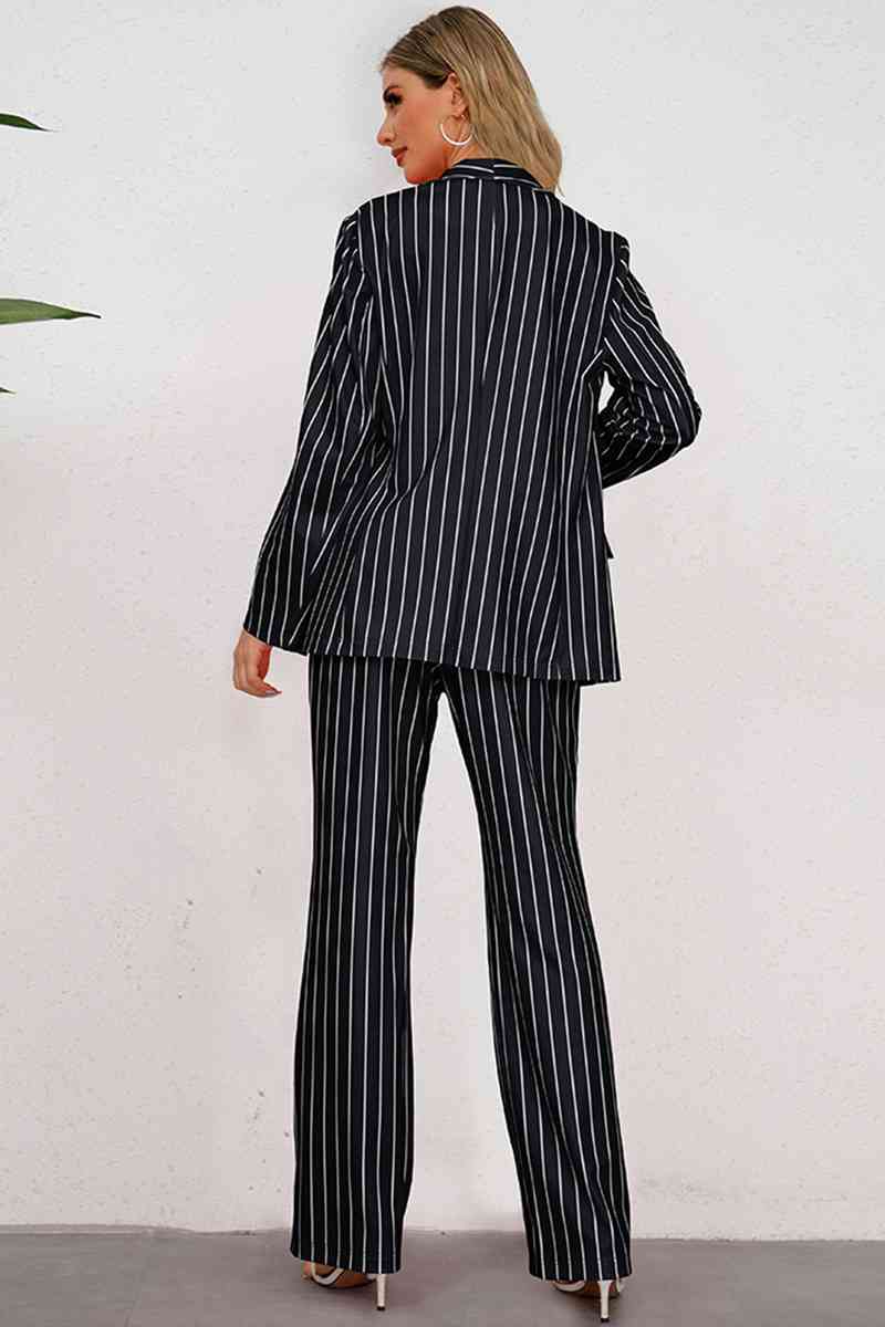 Striped Long Sleeve Top and Pants Set