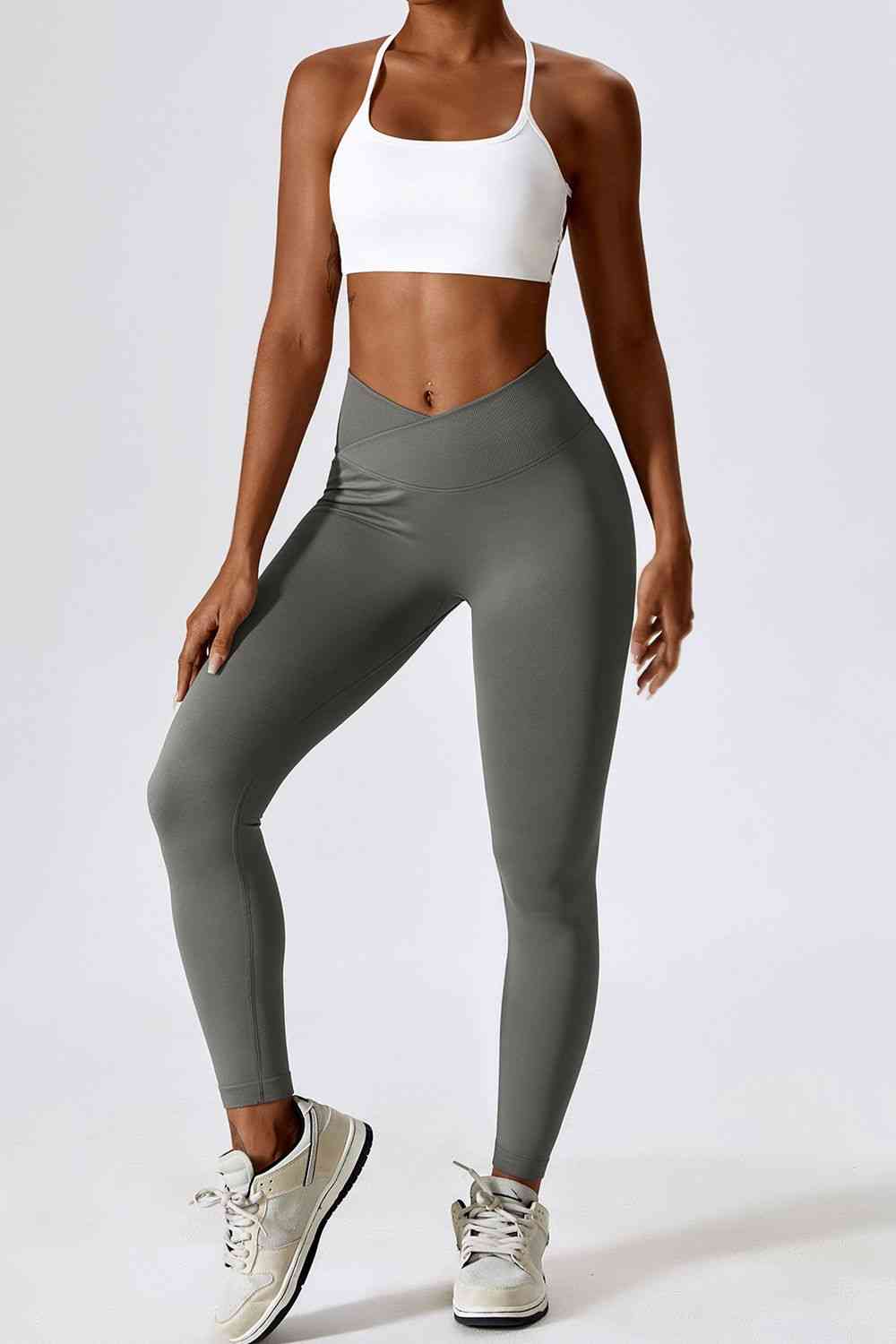 Slim Fit Wide Waistband Sports Leggings