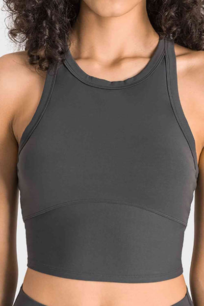 Racerback Cropped Sports Tank