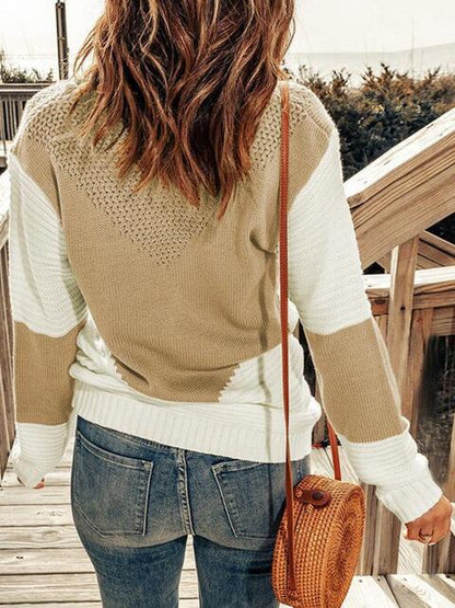 Contrast Round Neck Sweater