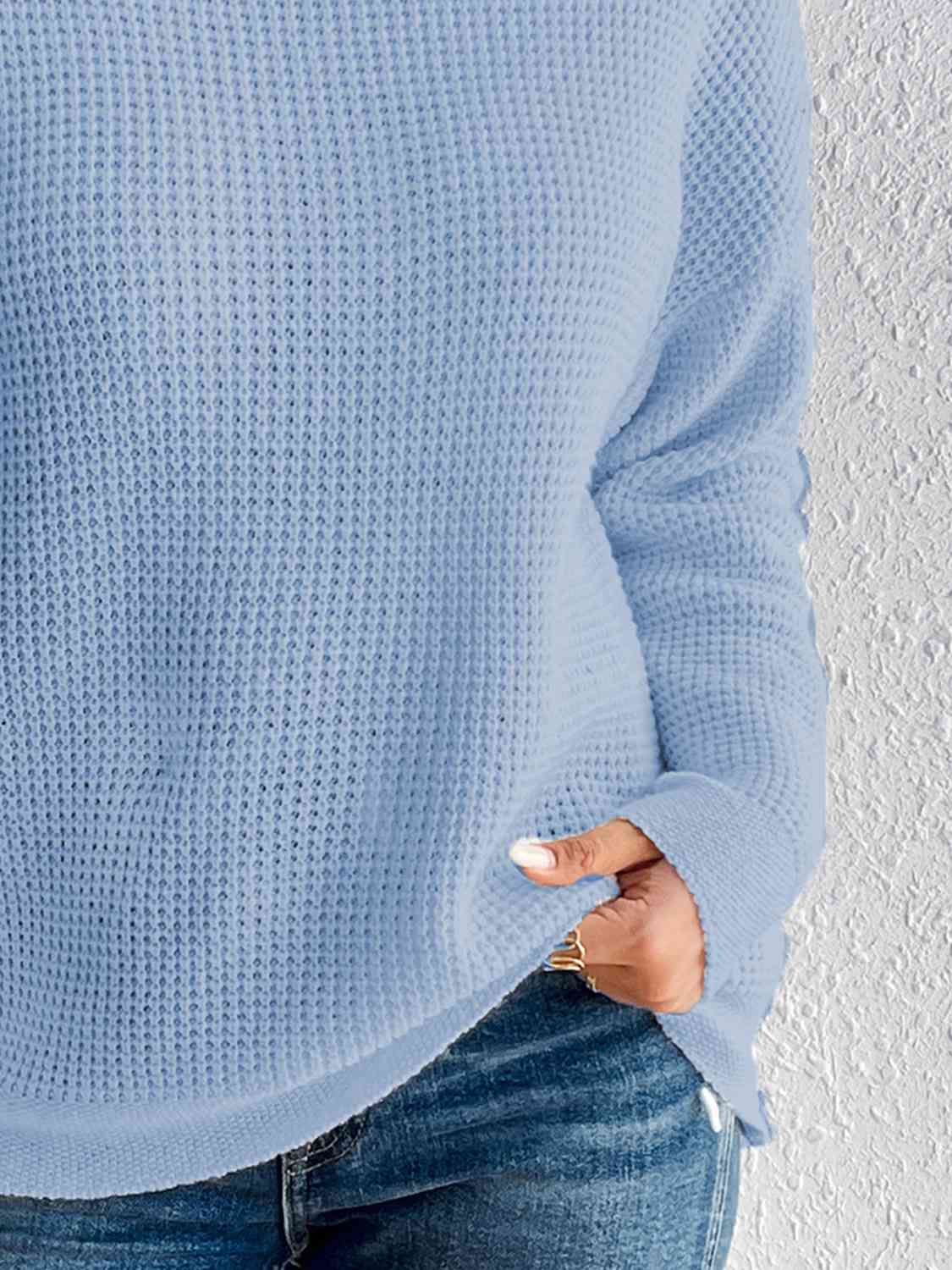 Boat Neck Drop Shoulder Sweater