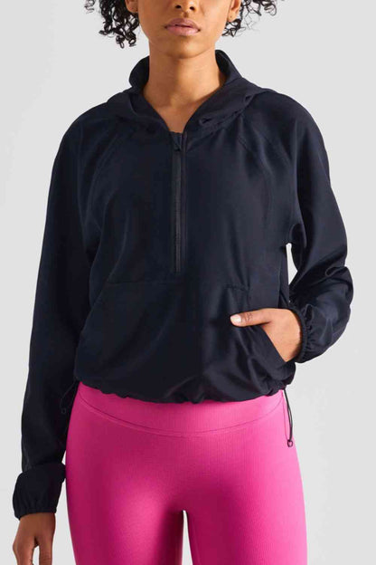 Half-Zip Hooded Sports Top