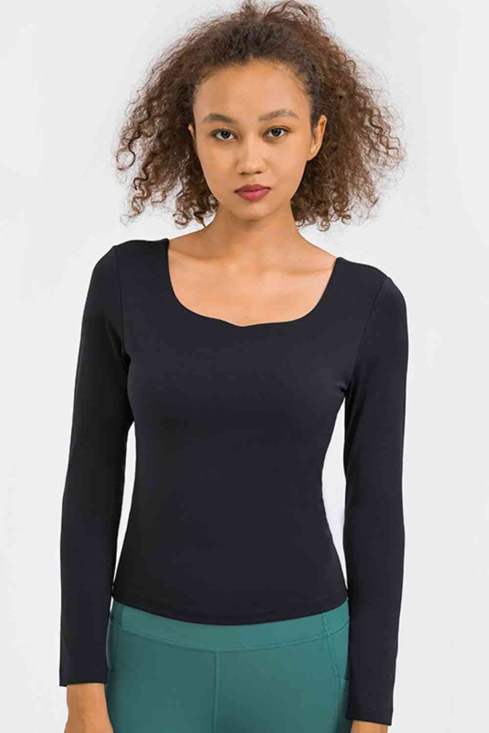 Feel Like Skin Highly Stretchy Long Sleeve Sports Top