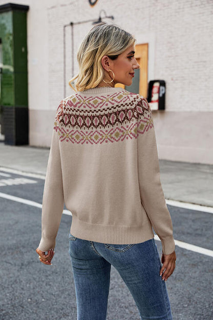 Round Neck Raglan Sleeve Sweater